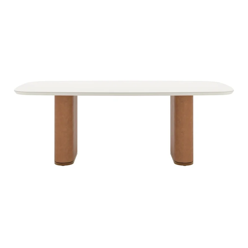 Mesa De Comedor Lintz - 184 - Linea Mónaco - Blanco/Marrón - Mesas de comedor, Uruguay | Rústico Hogar, vista 3