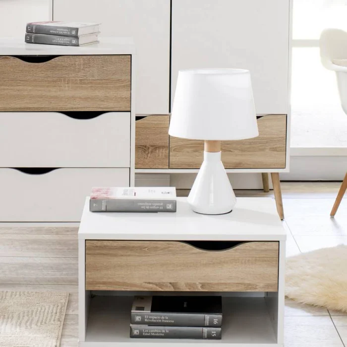 Lámpara de Mesa Marco en Blanco - Lámparas de mesa, Uruguay | Serlux, vista 7