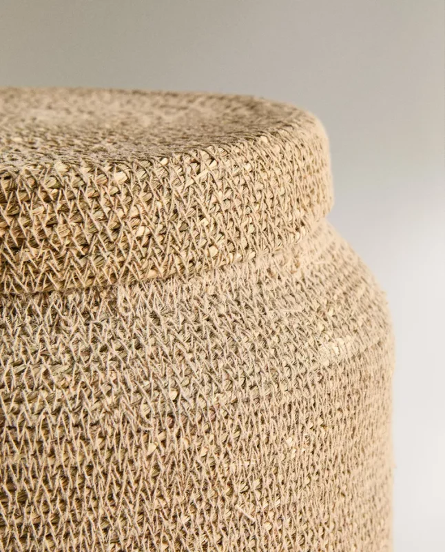 CESTA SEAGRASS TAPA en Beige - Canastos, Uruguay | Zara Home, vista 3