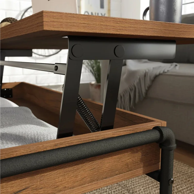 Mesa Ratona Articulada - Sauder - Linea Iron City en Madera natural - Mesas de living, Uruguay | Ecowood, vista 5