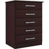 Comodas Cajoneras 5 Cajones Dormitorio Negro 058 - Cómodas, Uruguay | Muebles Express, vista 1 de 5