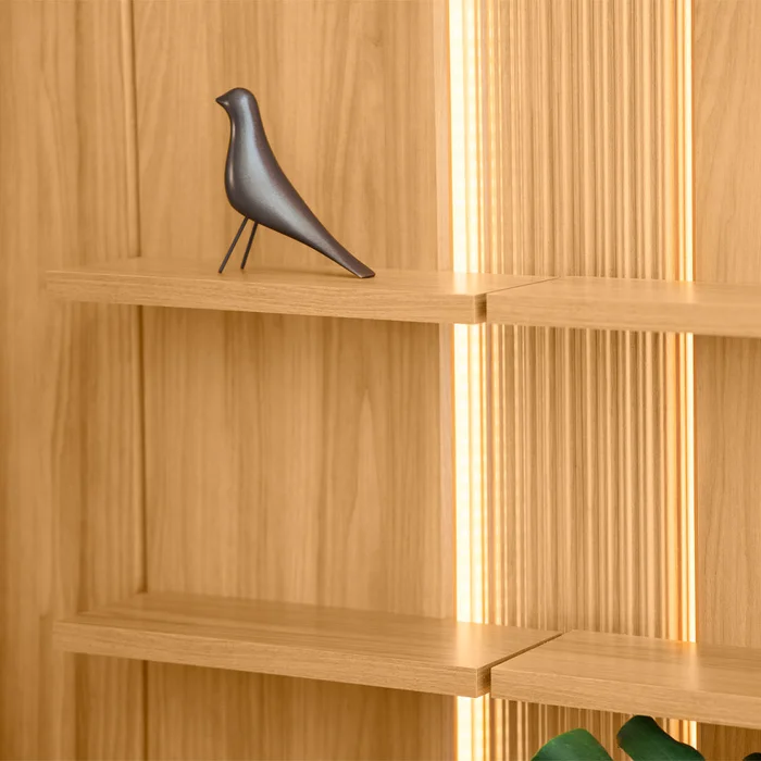 Conjunto Modular - Magnum 245CM - con Led en Madera natural - Muebles para TV, Uruguay | Balton, vista 5