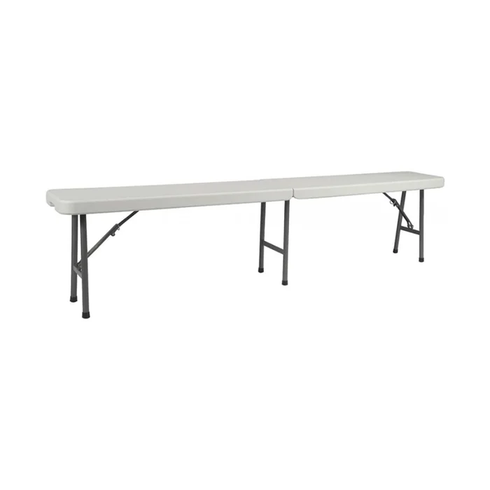 Banco Plegable Polietileno-y-metal Blanco Bagan en Blanco - Muebles para el exterior, Uruguay | Divino, vista 2