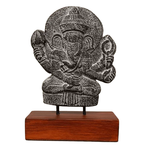 Ganesha en Base en Negro - Espejos, Uruguay | Camino a Casa