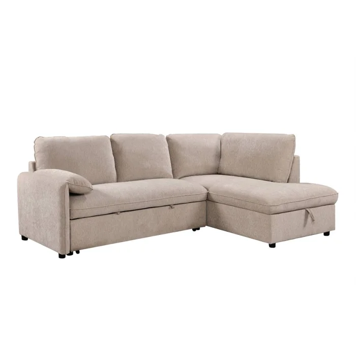 Rinconera cama Cosmo (c/baúl) - Tela Microfibra - Chaise derecho - 120 (Beige) en Beige - Sillones y sofás, Uruguay | Nyr, vista 4