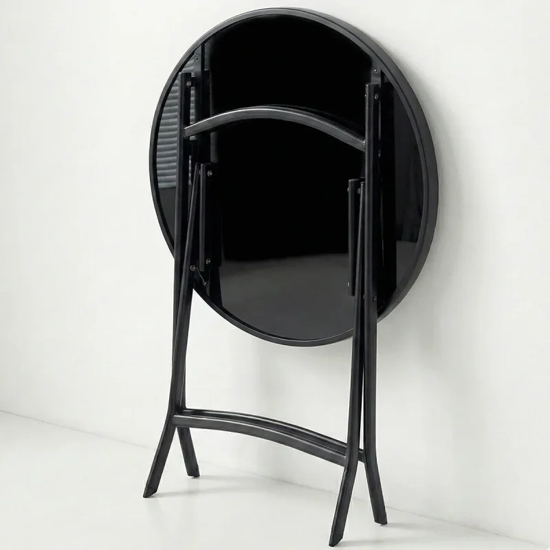 Mesa Plegable Redonda – Vidrio Templado 80 cm – Big en Negro - Muebles para el exterior, Uruguay | Delta Center, vista 3