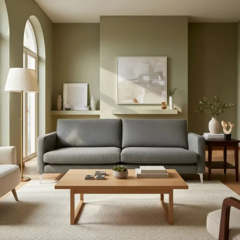 SOFA 3 CUERPOS - TAPIZADO TELA GRIS OSCURO - PATA ALUMINIO en Gris - Sillones y sofás, Uruguay | Champagne Home