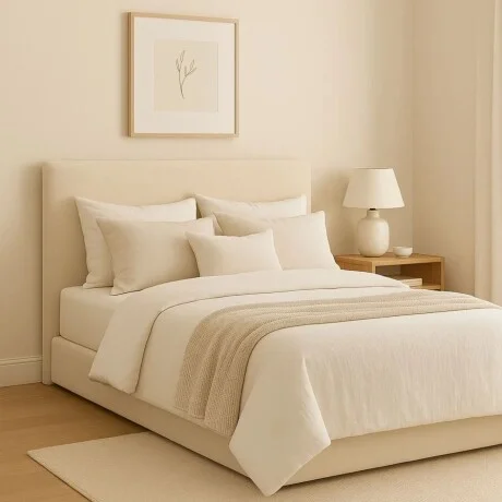 Respaldo De Sommier 2 Plazas Marshmallow - Beige en Beige - Dormitorio, Uruguay | La Cueva Muebles, vista 2
