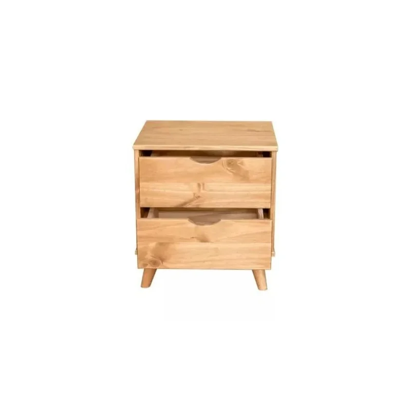 Mesa de luz 2 Cajónes - Linea Berlín - Marrón en Madera natural - Mesas de luz, Uruguay | Ecowood, vista 5
