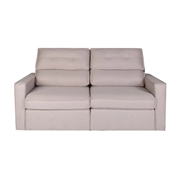Sofa Retractil 2 Cuerpos Tela Natural-beige Ambar Beige en Beige - Sillones y sofás, Uruguay | Divino, vista 4