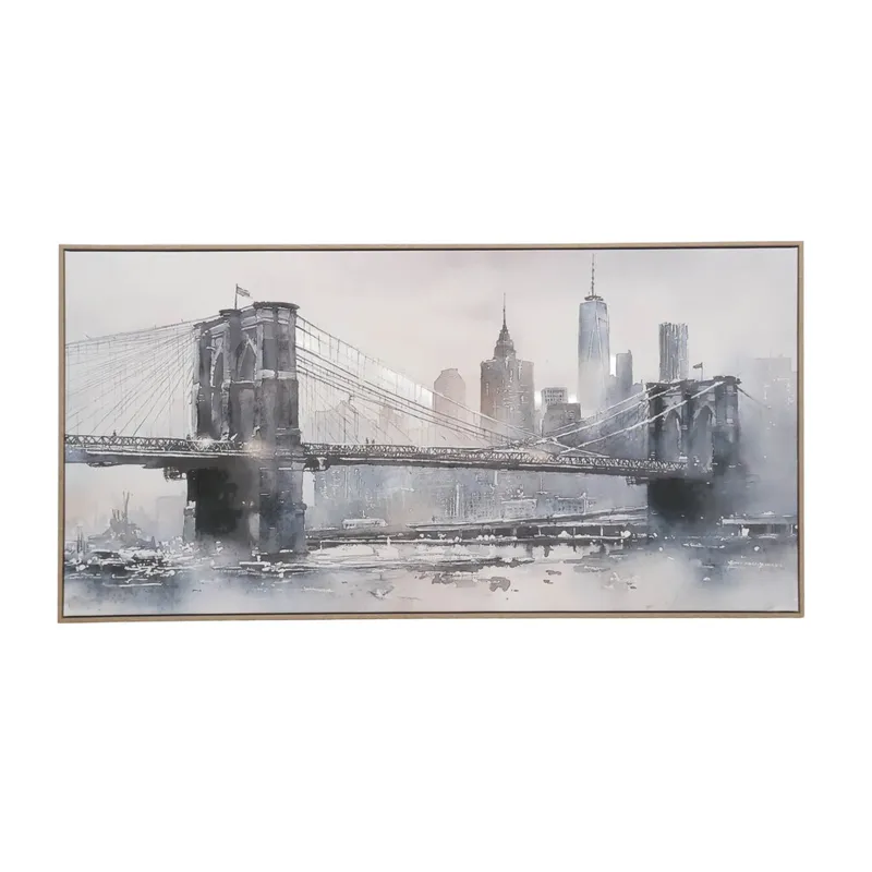 Cuadro Bridge, 120x60, Celeste Papel E1p253470 en Azul - Decoración de pared, Uruguay | Divino