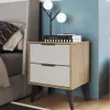 Mesa De Luz 2 Cajones Estilo Nórdico Con Patas Mdp - Mesas de luz, Uruguay | Muebles Express, vista 2 de 2