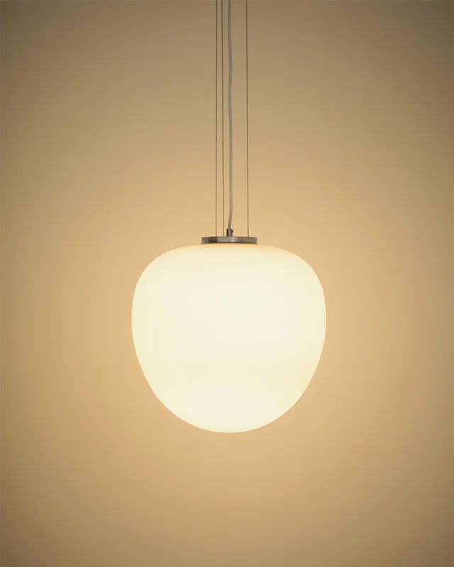 Lámpara de techo Ardali de cristal ahumado y acero con acabado cepillado - Ø25 cm en Blanco - Lámparas colgantes, Uruguay | Kavehome, vista 6