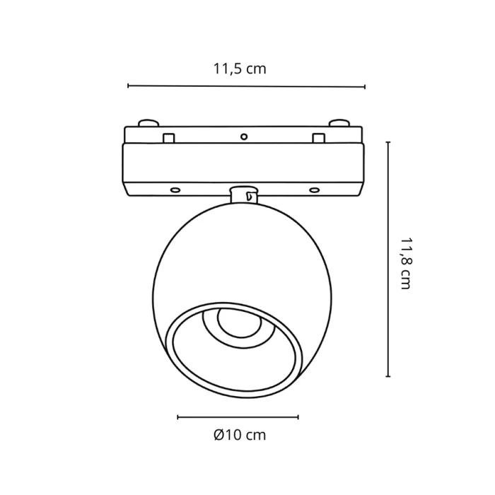 Colgante LED Circular para Riel Magnético G2 6W Blanco en Blanco - Lámparas colgantes, Uruguay | Serlux, vista 5