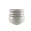 MACETA CERAMICA BOMBE ANILLOS 15.5X15.5X13.5CM BLANCO en Blanco - Macetas, Uruguay | Decohogar, vista 1 de 2