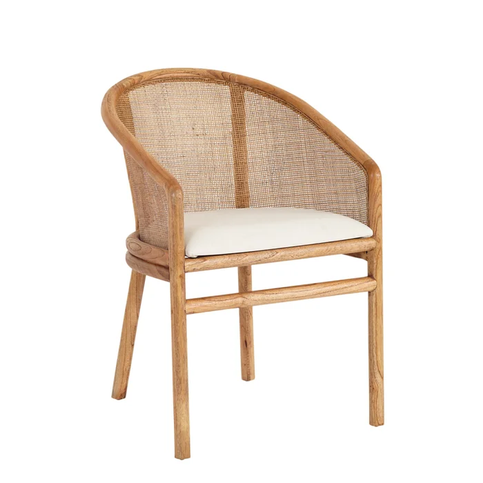 Butaca Madera-y-tela Natural-beige Duna Natural en Madera natural - Sillones y sofás, Uruguay | Divino, vista 2