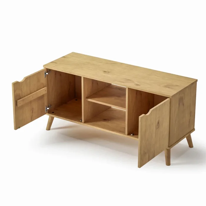 Rack para TV 2 Puertas - Línea Berlin - Marrón en Marrón - Muebles para TV, Uruguay | Ecowood, vista 4