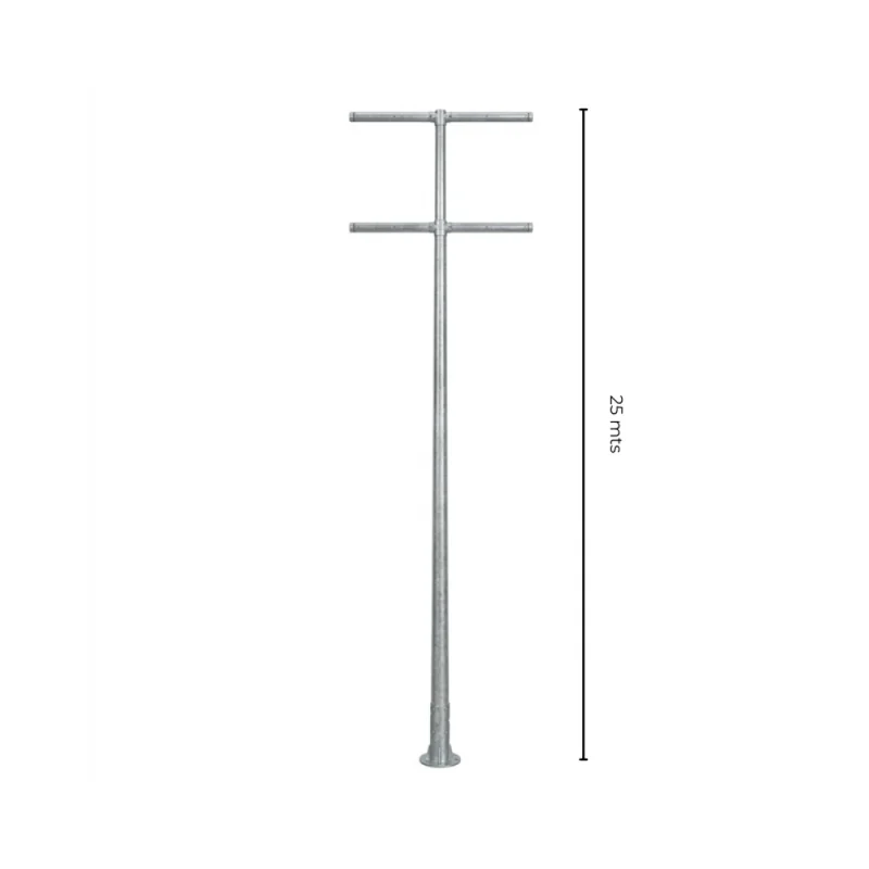 Columna Deportiva con Rack para 8 Focos 25mt en Gris - Lámparas de pie, Uruguay | Serlux, vista 4