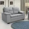 Juego De Living Sillón 2 Cuerpos Tapizado Tela Chenille en Gris - Sillones y sofás, Uruguay | Soy Hogar, vista 3 de 4