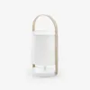 Luminaria de sobremesa Zayma de madera de haya y algodón blanco en Blanco - Lámparas de mesa, Uruguay | Kavehome, vista 1 de 6