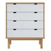 Comoda 4 C Mel/Gris Linea Nordica en Madera Maciza - Cómodas, Uruguay | Que Sal Muebleria, vista 1 de 16
