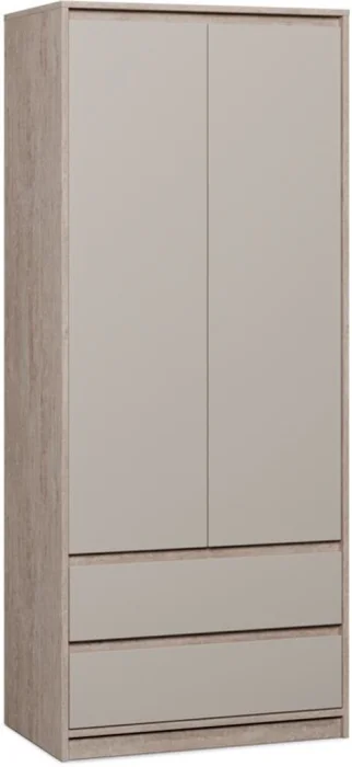 Armario BILLUND 80x193 combinación travertino/beige en Madera natural - Roperos y placares, Uruguay | JYSK