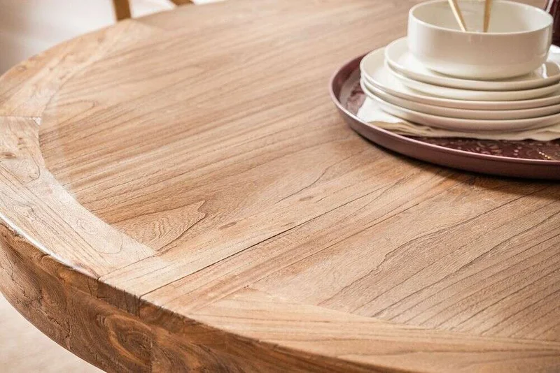 MESA COMEDOR EXTENSIBLE - 1.20 A 1.70 MTS - OLMO en Madera natural - Mesas de comedor, Uruguay | La Iberica, vista 10