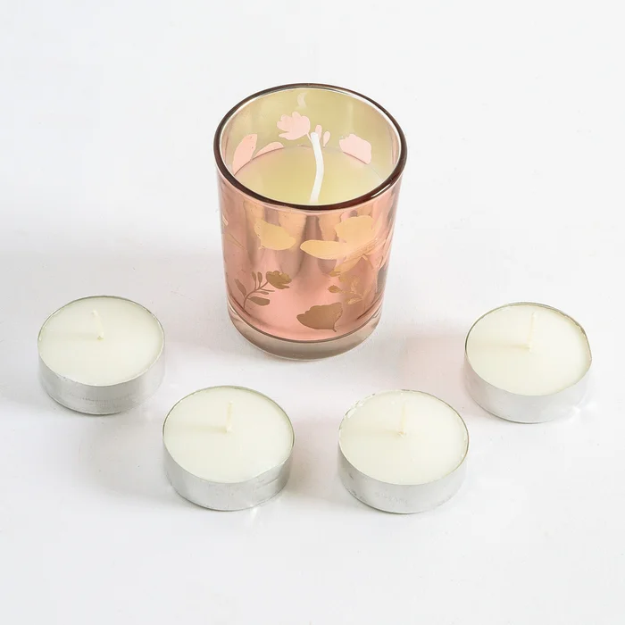 Set x4 Velas Y Vaso Jazmín en diseno-1 - Velas y Portavelas, Uruguay | Tiendas Montevideo, vista 2