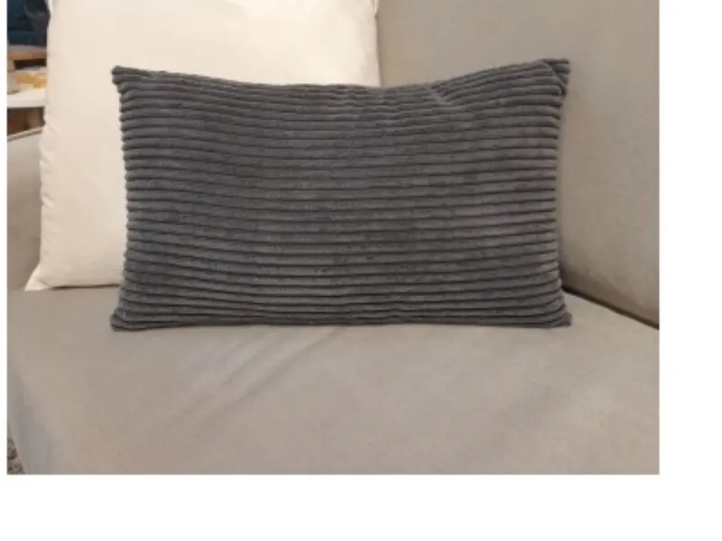 Almohadón Pana Dark Grey (trama a rayas) en Gris - Textiles, Uruguay | Finkel