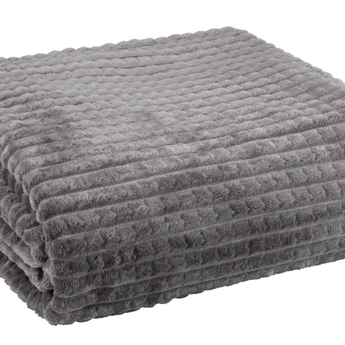 Manta HAGTORN fleece 140x200 gris en Gris - Textiles, Uruguay | JYSK