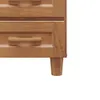 Mesa De Luz 2 Cajones 1 Estante Con Patas 100% Madera en Marrón - Mesas de luz, Uruguay | Muebles Express, vista 4 de 5