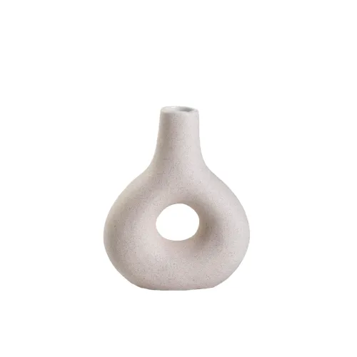 FLORERO CERAMICA 14x7x18CM GOTA BLANCO en Blanco - Jarrones, Uruguay | Koz