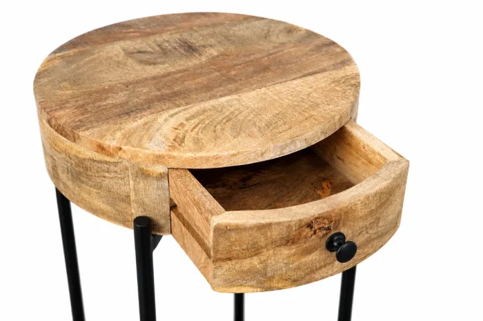 M190 Mesa Auxiliar 40x40x65 en Madera natural - Mesas de living, Uruguay | Victoriana, vista 3