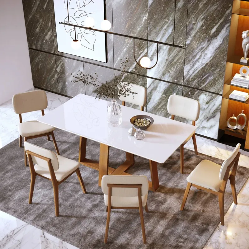 Mesa de Comedor Wood 1.6 - Rectangular - Línea Nevada - Mesas de comedor, Uruguay | Ecowood