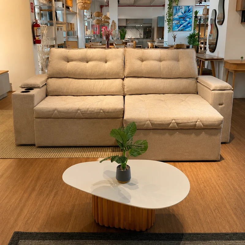 Sofa Otto 260CM - Retractil/Reclinable en Beige - Sillones y sofás, Uruguay | Balton, vista 3