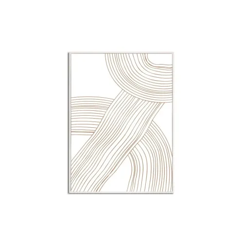 CUADRO CANVAS 30x40cm MARCO FIGURAS BEIGE 2 en Beige - Decoración de pared, Uruguay | Koz