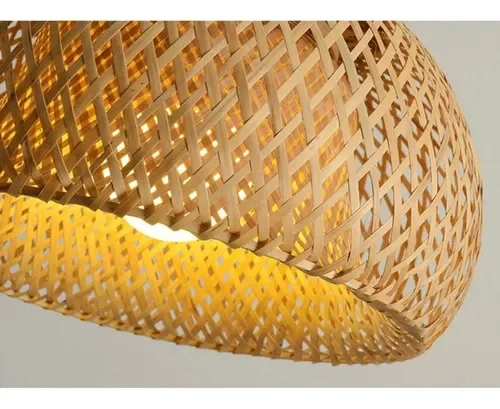 Lámpara Colgante Fibra Natural Bambú Diámetro 45cm en Madera natural - Lámparas colgantes, Uruguay | Berna home, vista 2