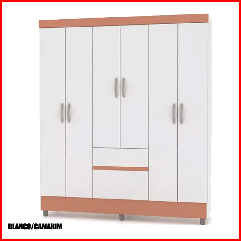 Ropero 6 puertas 2 cajones – Ideale 10091 - Roperos y placares, Uruguay | Punto Unión