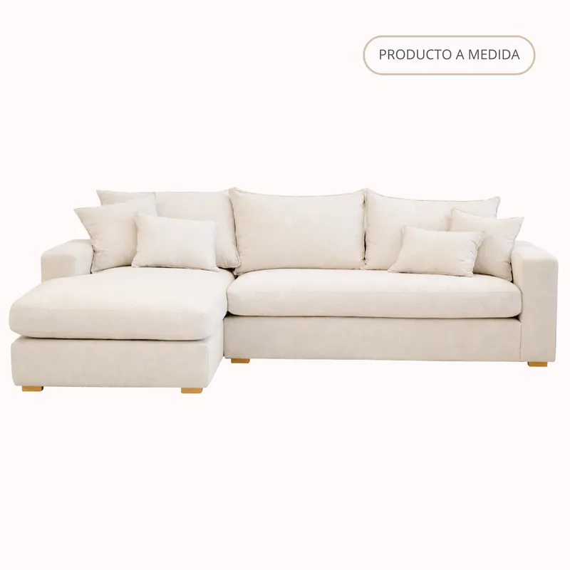 SOFÁ CON CHAISE VENECIA en Beige - Sillones y sofás, Uruguay | Forum Design