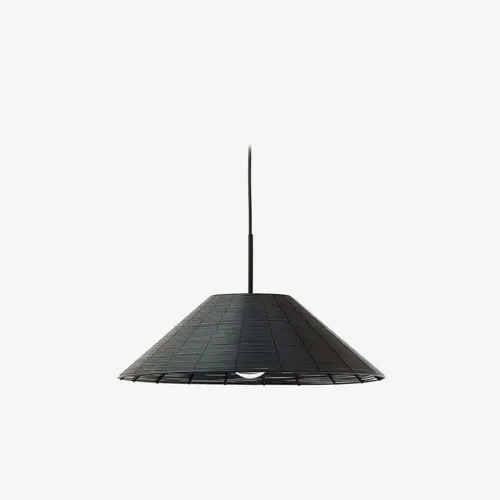Pantalla para lámpara de techo Saranella de ratán sintético negro - Ø 50 cm en Negro - Muebles para el exterior, Uruguay | Kavehome