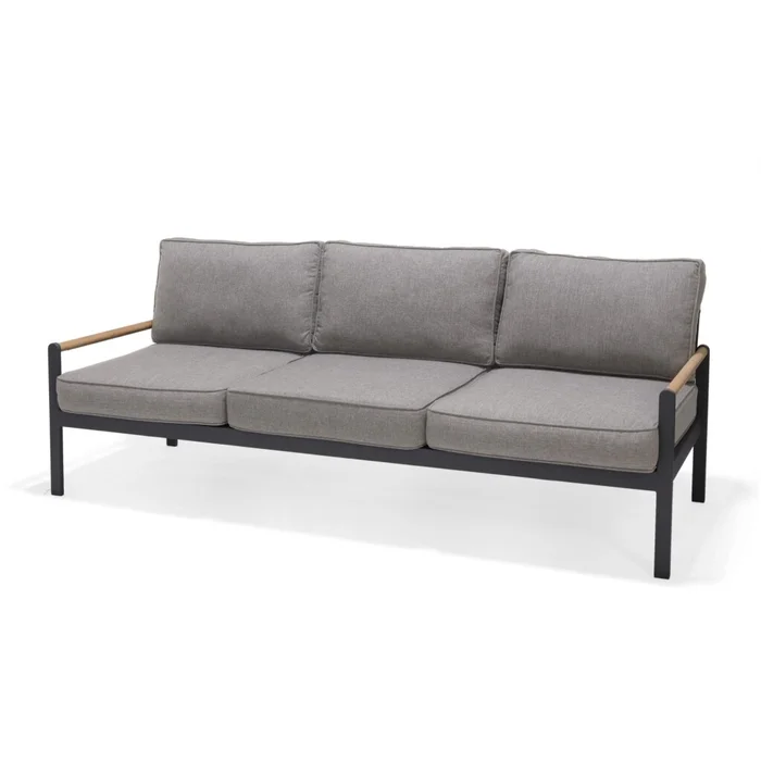 Sofá 3 cuerpos de Exterior - Amber en Gris - Muebles para el exterior, Uruguay | Rústico Hogar