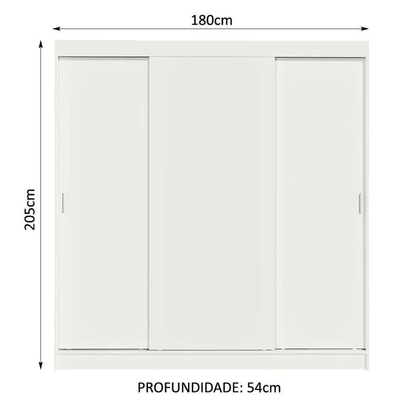 Ropero Placard Matrimonial Reno 180CM Pareja con 1 Espejo 3 Puertas Corredizas en Rustic/Negro - Roperos y placares, Uruguay | Balton, vista 24