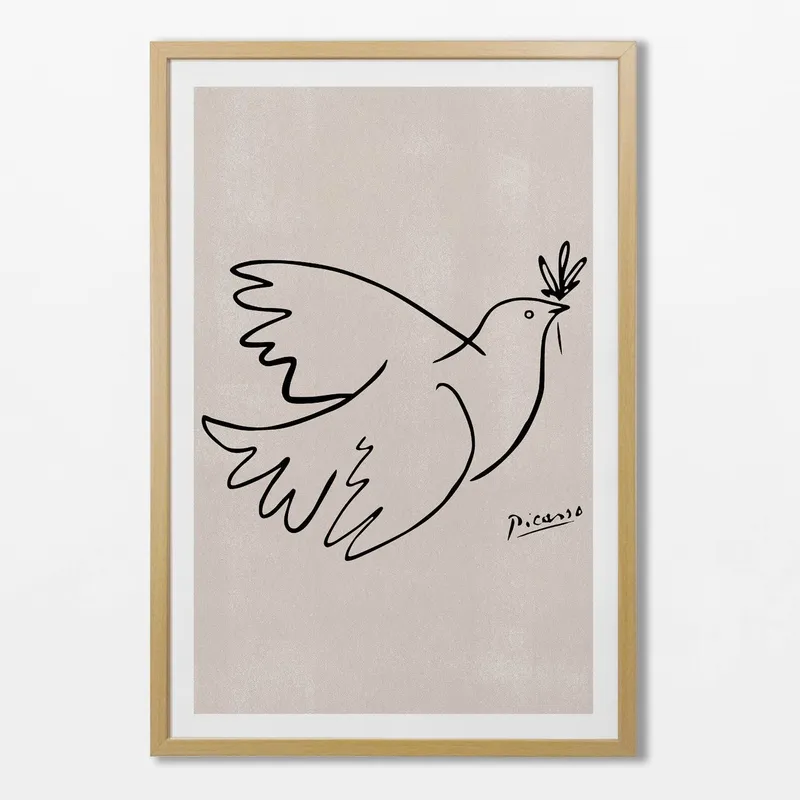 Picasso - Paloma de la Paz en Beige - Láminas, Uruguay | La Cuadrería