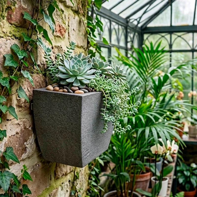 Jardinera de amurar 25cm en Gris - Macetas, Uruguay | Alta Gracia Deco, vista 8
