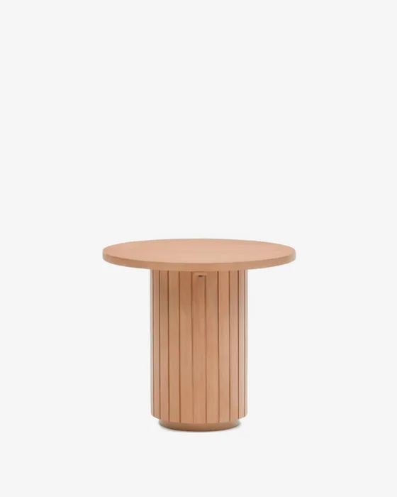 Mesa auxiliar redonda Licia de madera maciza de mango Ø 60 cm en Madera natural - Mesas de arrimo, Uruguay | Kavehome
