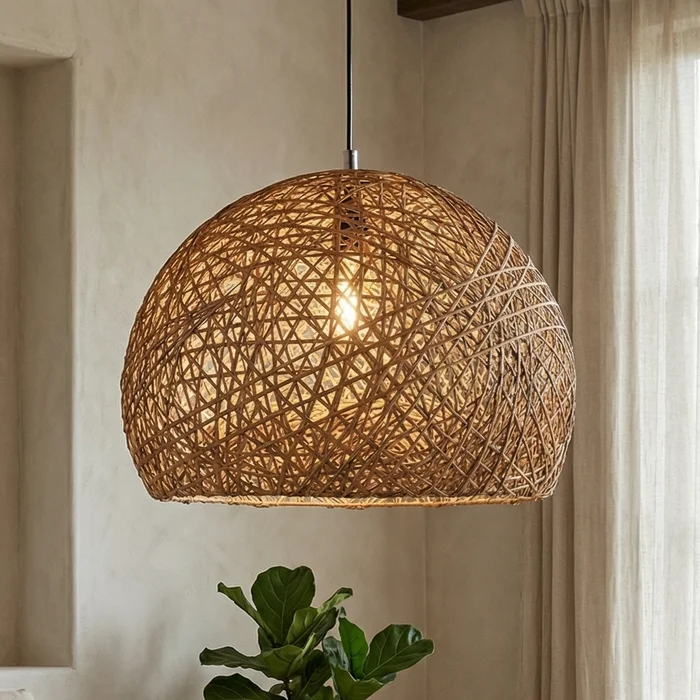 Lámpara colgante Brisa 30cm en Madera natural - Lámparas colgantes, Uruguay | La Perla, vista 4