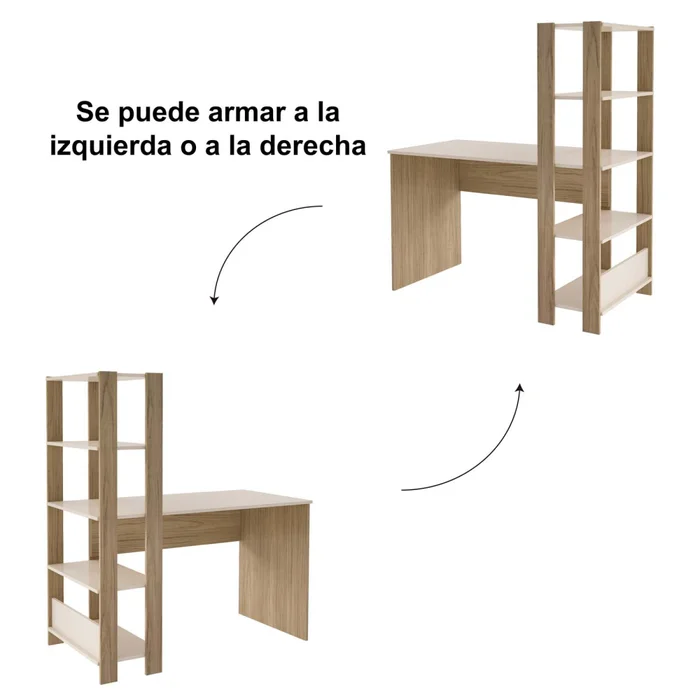 Escritorio Mdf-y-mdp Marron Match en Multicolor - Escritorios, Uruguay | Divino, vista 8