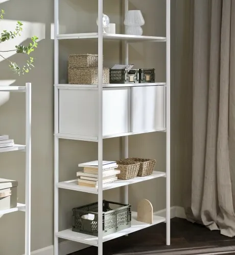 Estantería LINDVED 6 estantes blancos en Blanco - Bibliotecas, Uruguay | JYSK
