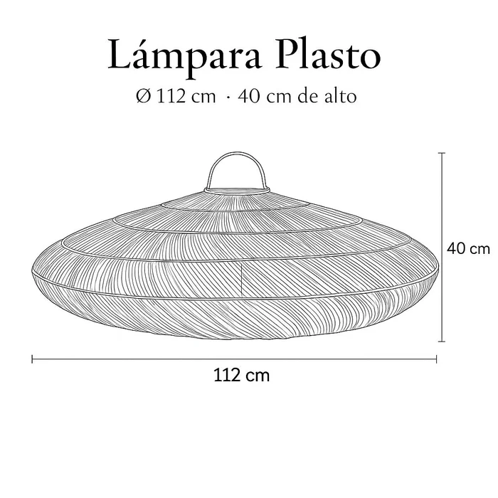 Lámpara de Ratán Plasto | Casakos Uruguay en Madera natural - Lámparas colgantes, Uruguay | Casakos, vista 7