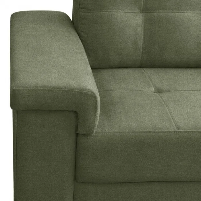 Sillón 2 Cuerpos en tela de Lino - Palazio - Verde en Verde oliva - Sillones y sofás, Uruguay | Rústico Hogar, vista 3